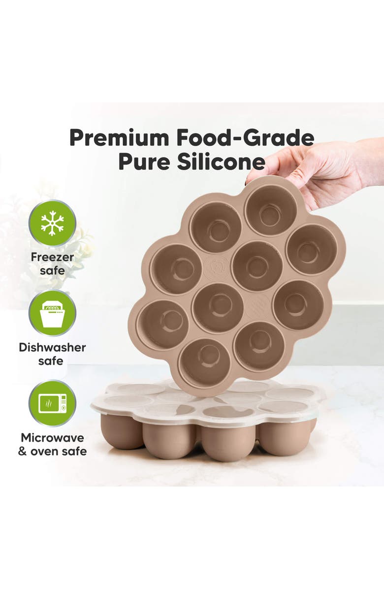 KeaBabies Prep Silicone Baby Food Tray, Alternate, color, Chai Latte