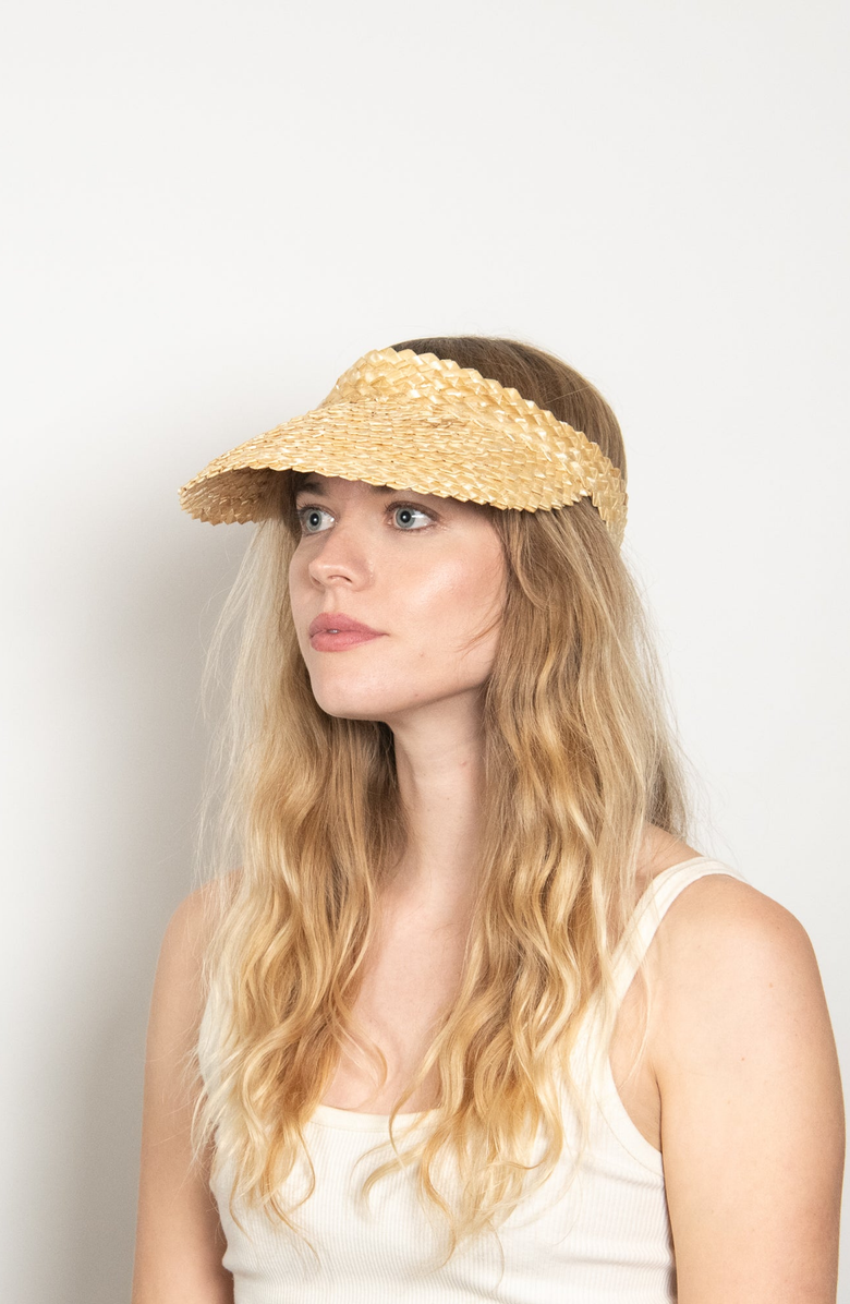 W Y E T H Effie Straw Visor, Alternate, color, Natural
