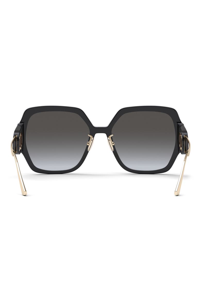 30Montaigne S6U 58MM Square Sunglasses, Alternate, color, SHINY BLACK / GRADIENT SMOKE