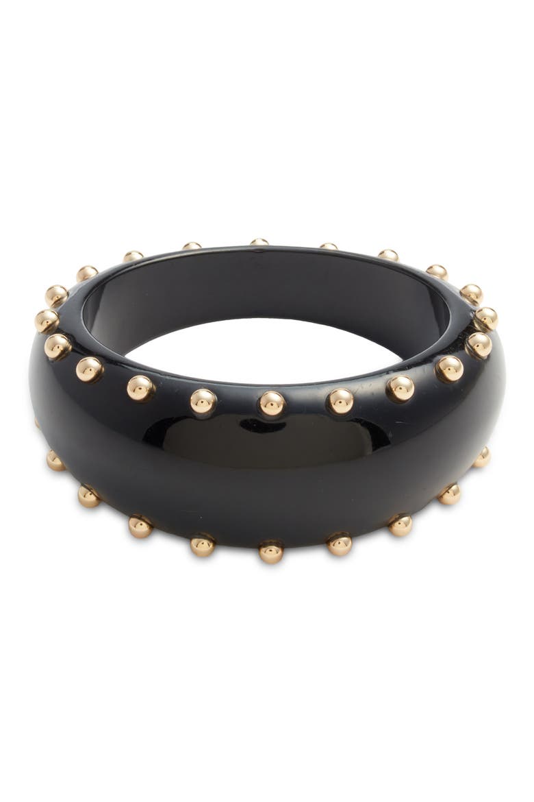 Stud Oval Bangle, Main, color, GOLD- BLACK