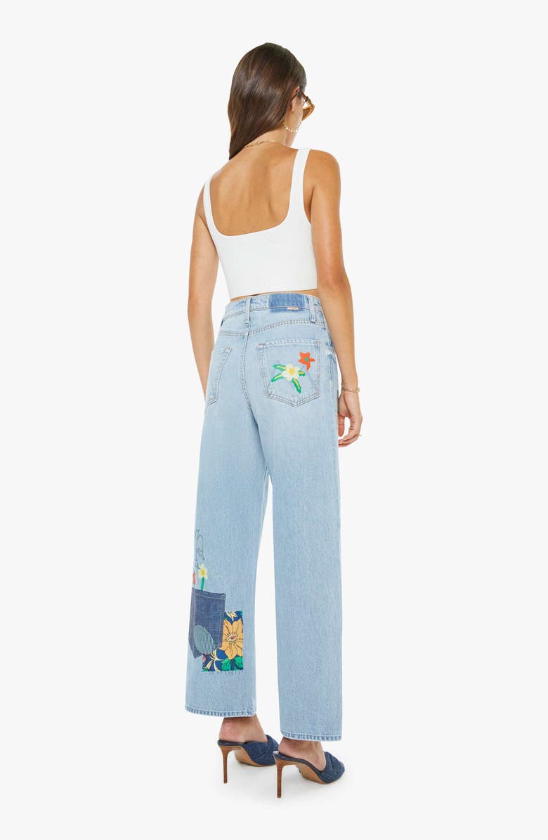 MOTHER Spinner Flood Patchwork Straight Leg Jeans, Alternate, color, Mumble Jumble