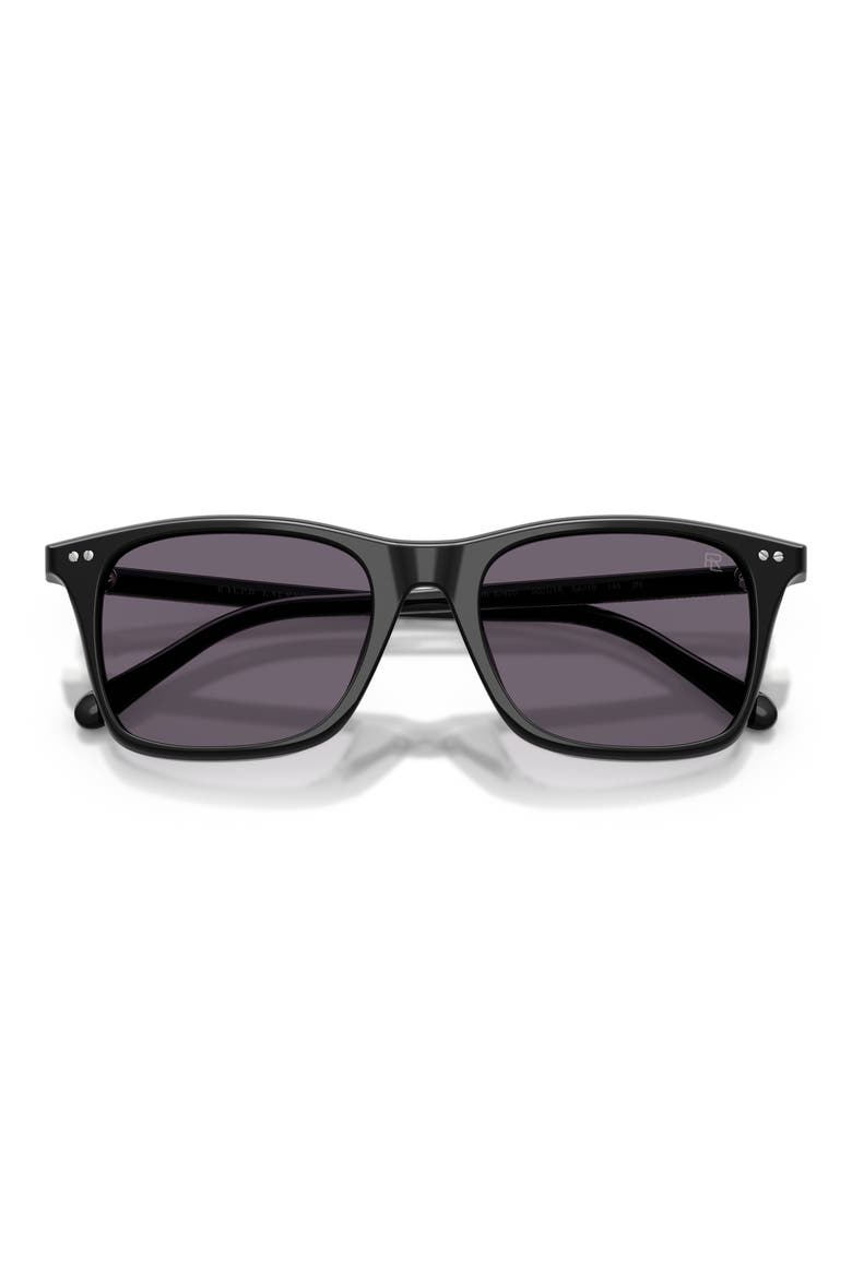 54mm Phantos Sunglasses, Alternate, color, SHINY BLACK / PURPLE