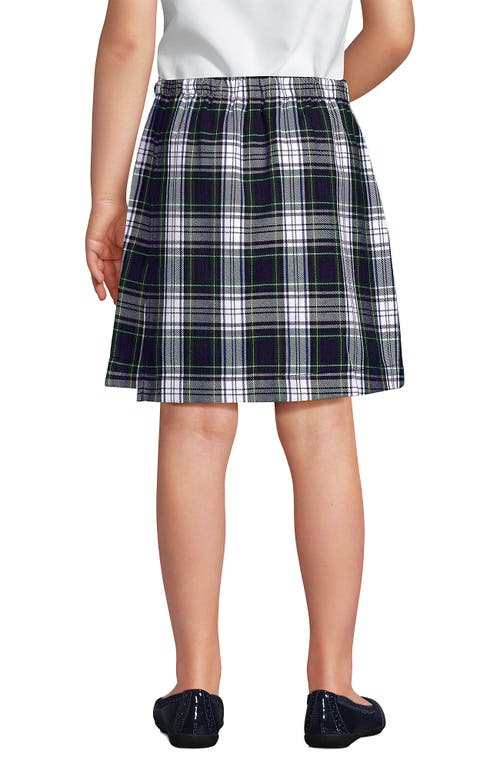 Lands' End School Uniform Girls Plaid A Line Tab Skort Top Of Knee In Multi