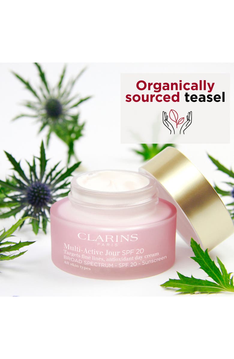 Clarins Multi-Active Anti-Aging Day Moisturizer with SPF 20 for Glowing Skin, Alternate, color,