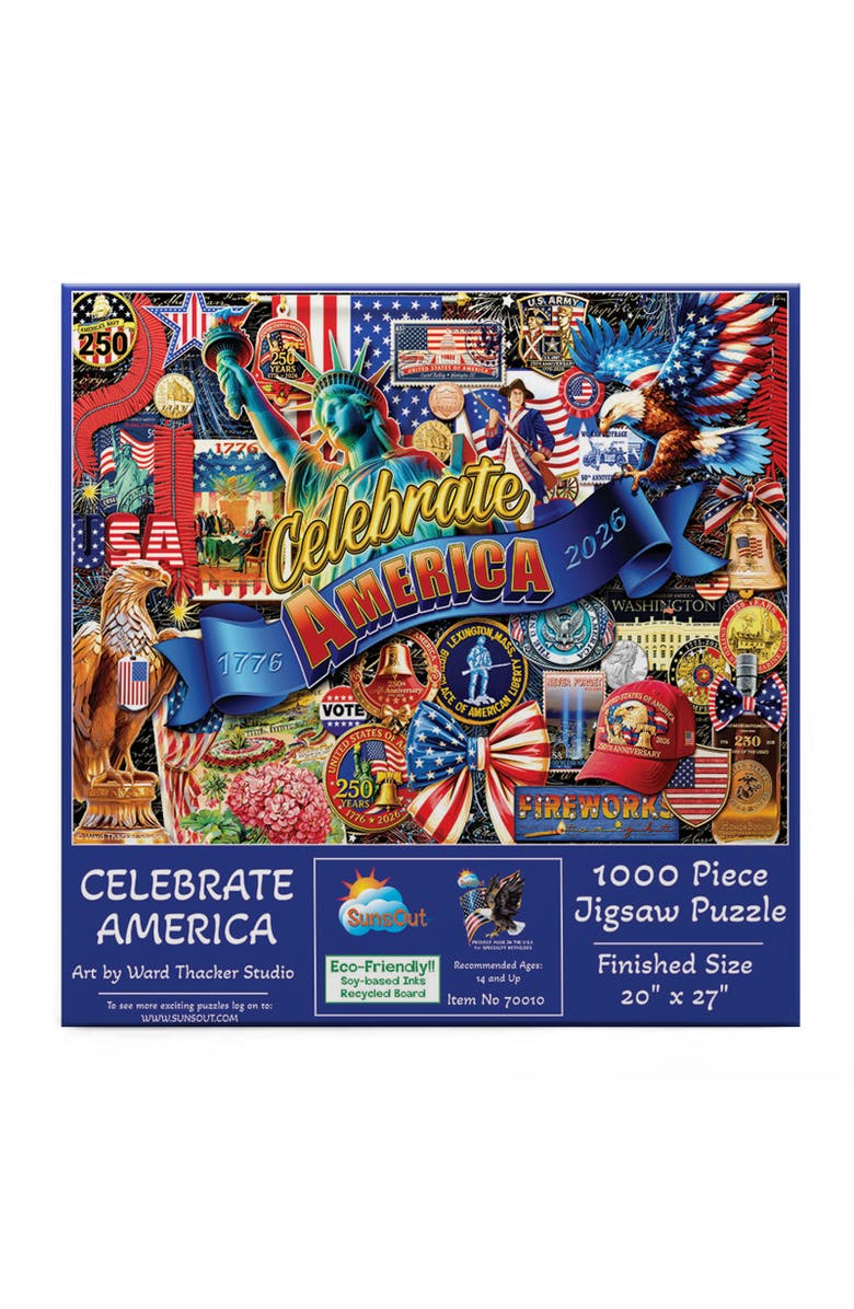 Sunsout Celebrate America 1000 piece Jigsaw Puzzle for Adults, Alternate, color, Multicolor