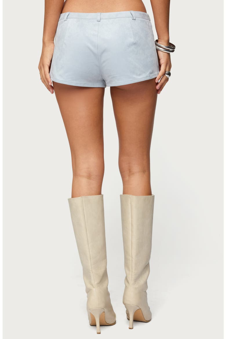 Sloane Faux Suede Micro Shorts, Alternate, color, LIGHT-BLUE