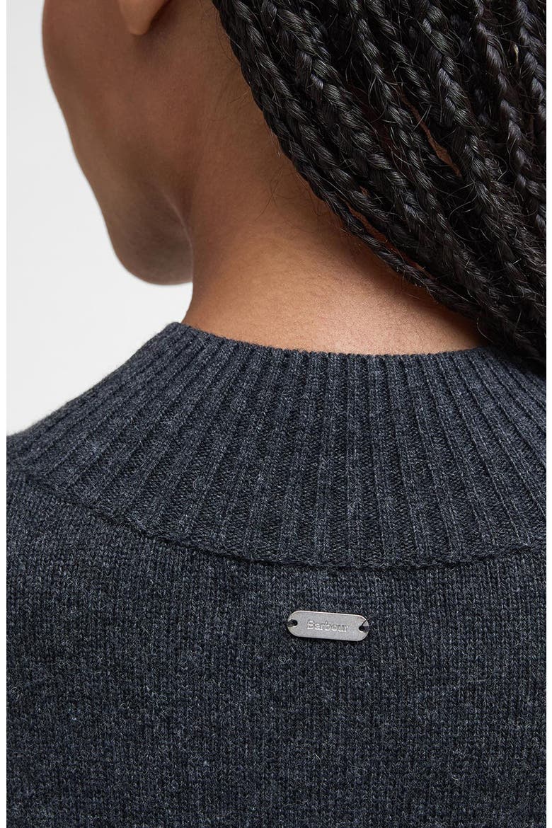 Serena Oversize Long Sleeve Mock Neck Sweater Dress, Alternate, color, CHARCOAL