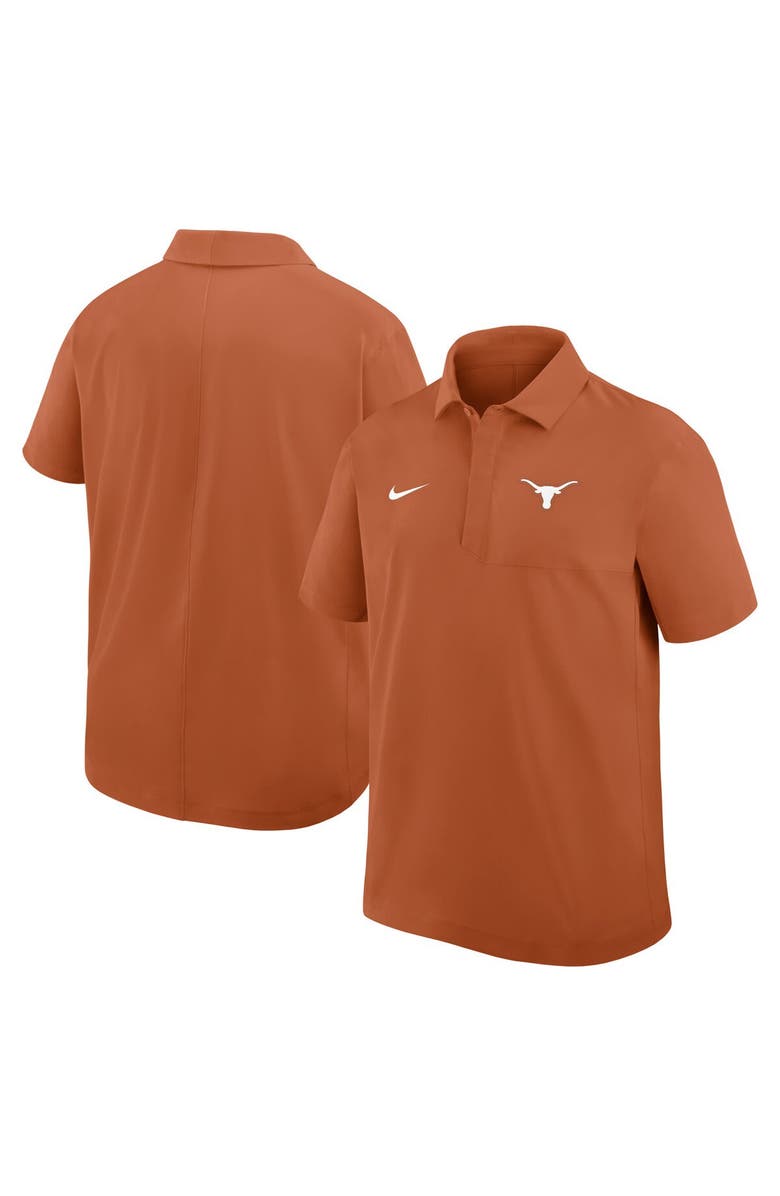 Nike Men's Nike Burnt Orange Texas Longhorns 2025 Coaches Sideline Polo, Alternate, color, Burnt Orange