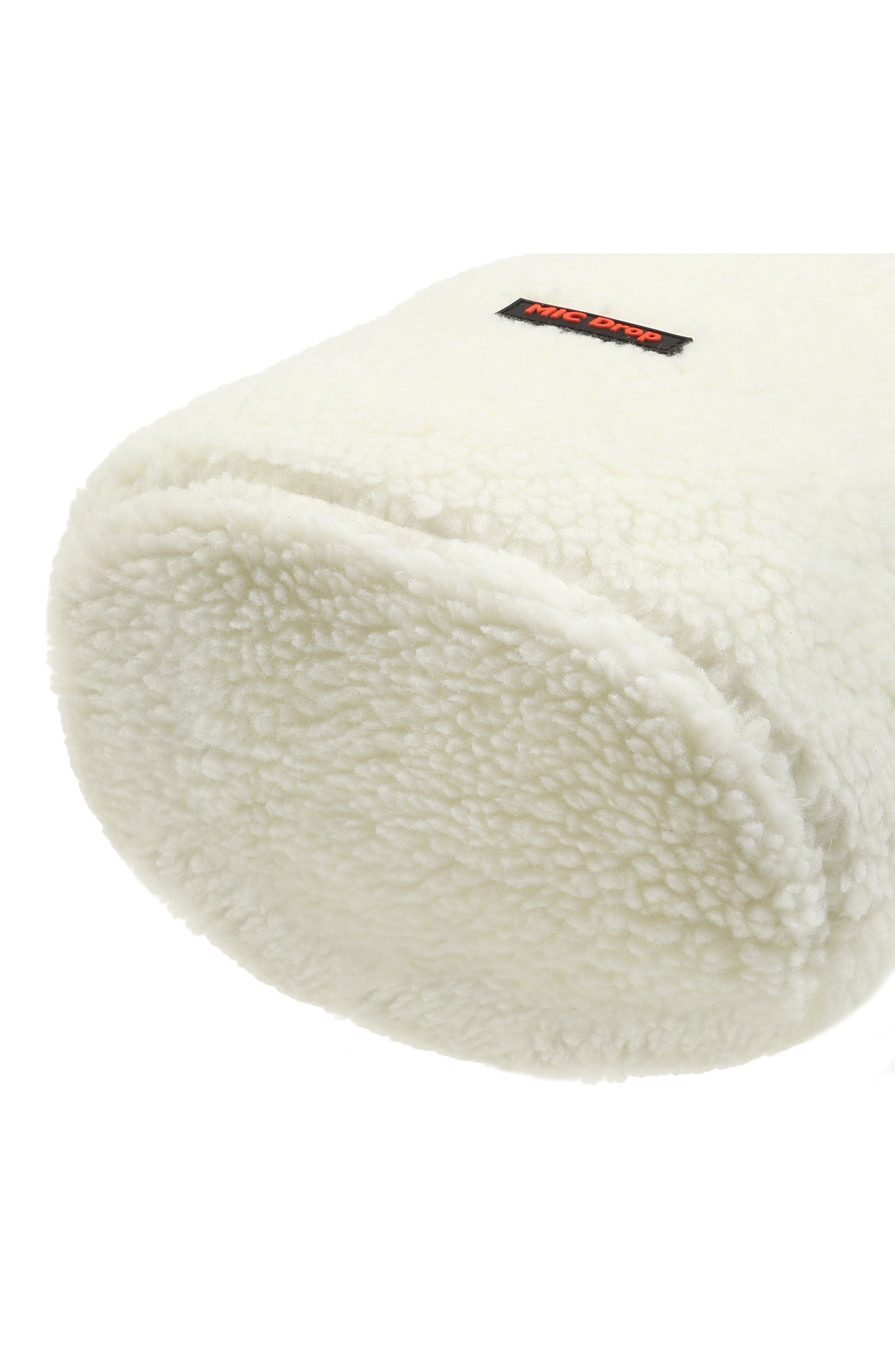 THEMED MERCH MIC Drop Fleece Pouch, Alternate, color, IVORY