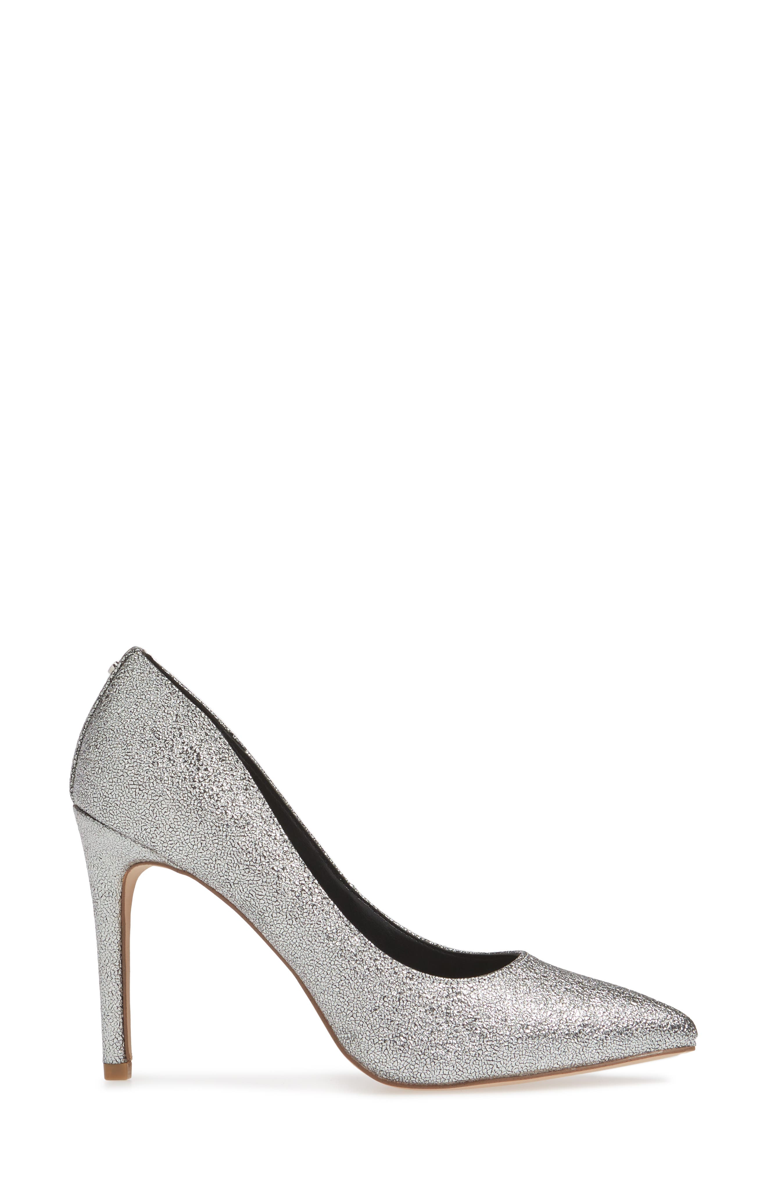 Heidi Pump, Alternate, color, SILVER LEATHER