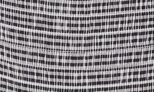 Reformation Aggie Smocked Peplum Organic Cotton Blend Top