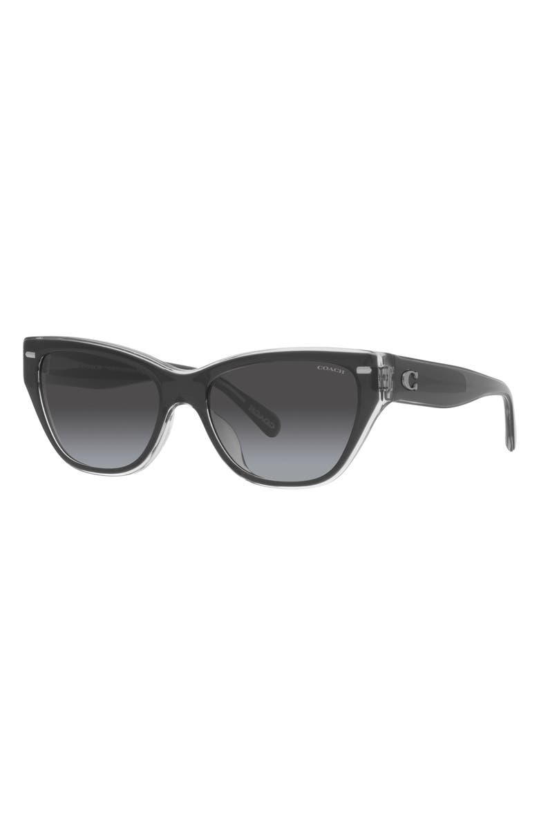 COACH 54mm Gradient Cat Eye Sunglasses, Alternate, color, 