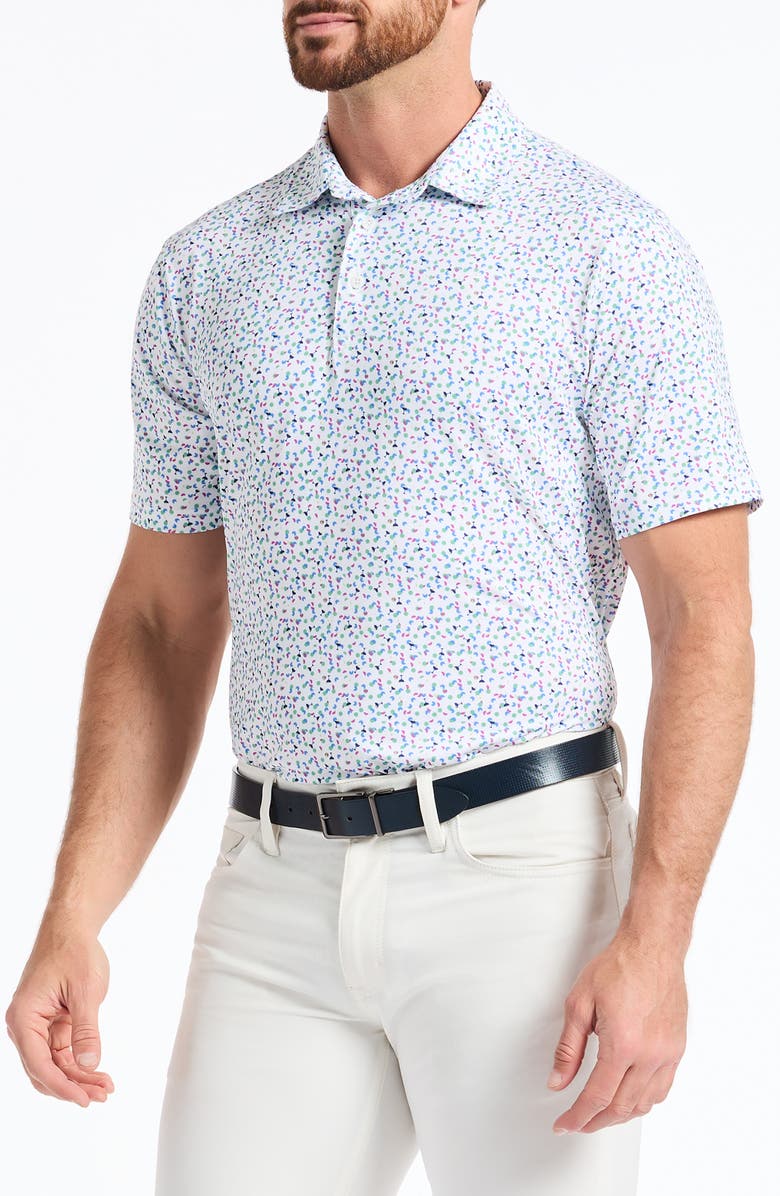 Robert Graham Dayton Short Sleeve Performance Polo, Alternate, color, White
