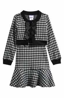 Iris & Ivy Kids' Drop Hem Dress & Cardigan Set