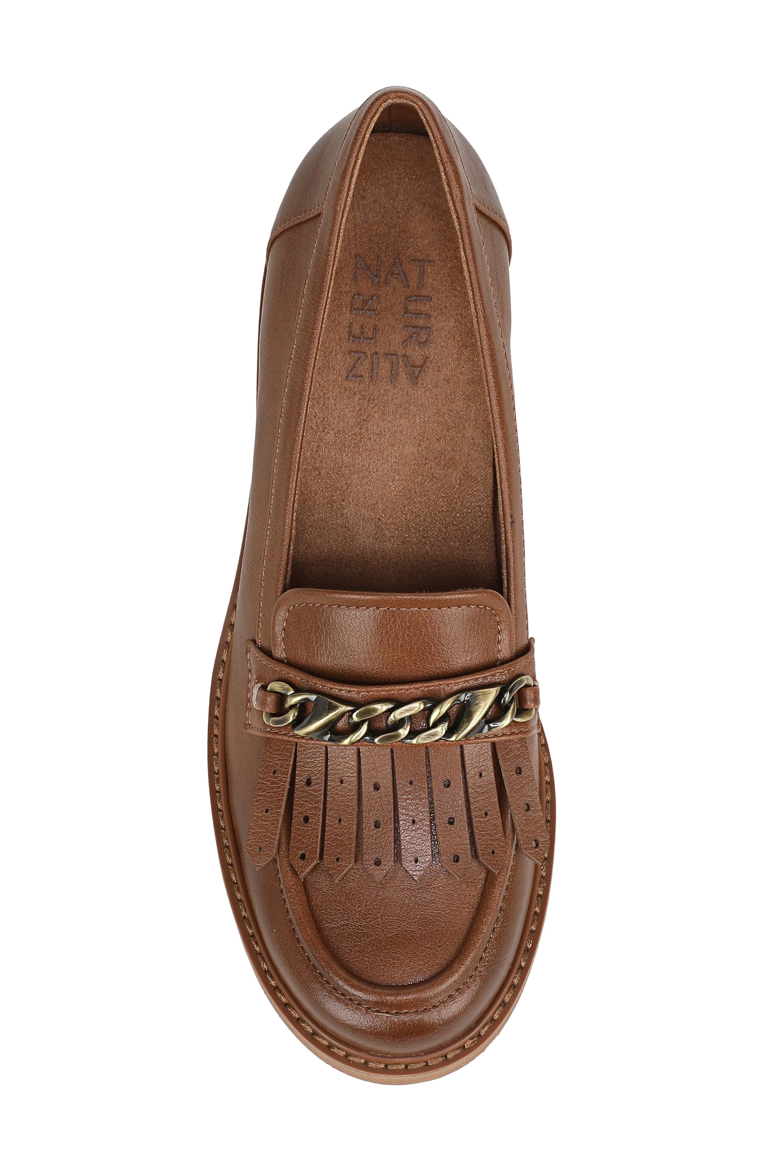 Celia Faux Leather Loafer, Alternate, color, CHESTNUT BROWN FAUX LEATHER