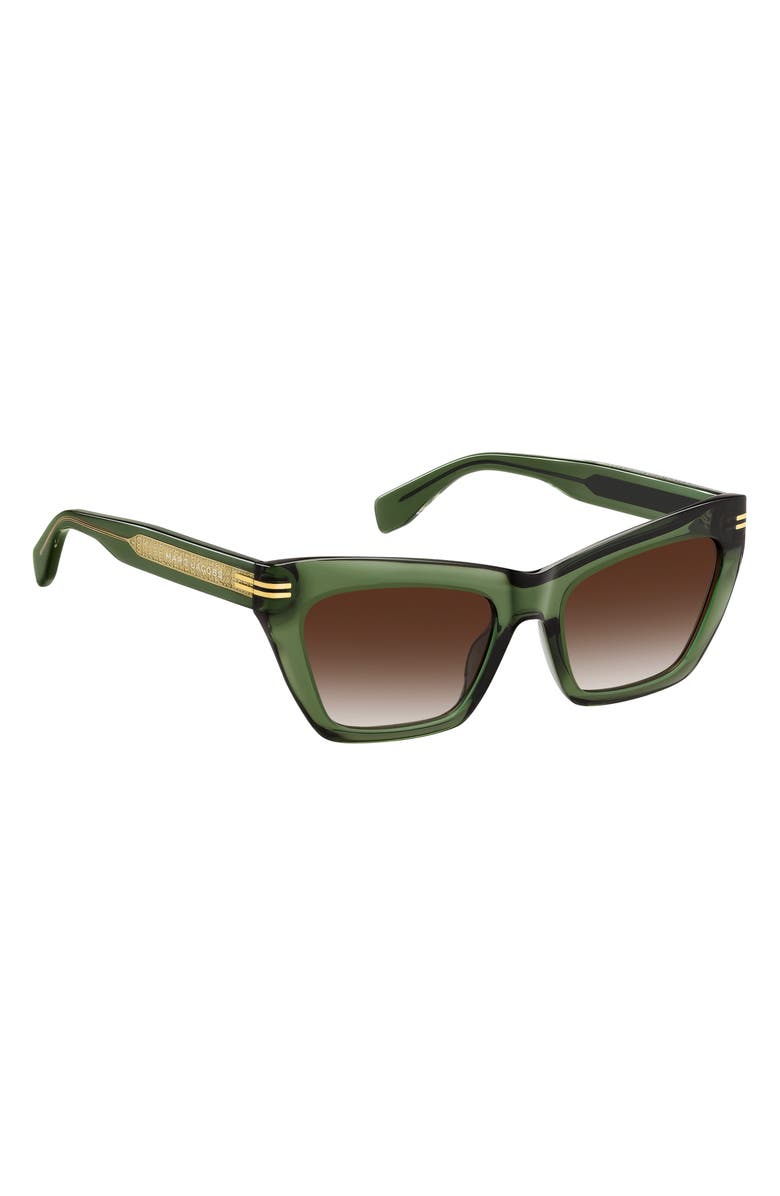Marc Jacobs 54mm Gradient Rectangular Sunglasses, Alternate, color, Green/ Brown Sf