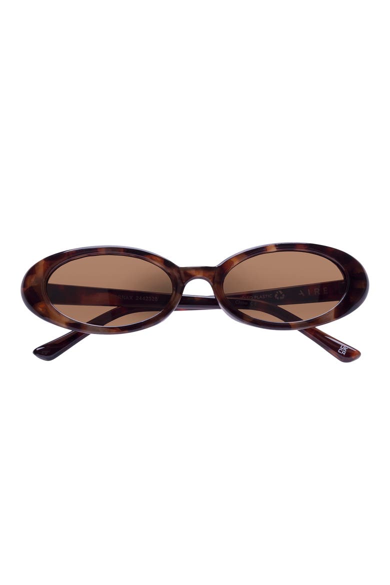 Fornax 53mm Oval Sunglasses, Alternate, color, DARK TORT