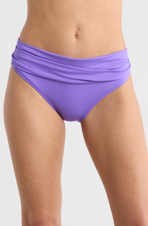 Shirred Band Hipster Bikini Bottoms