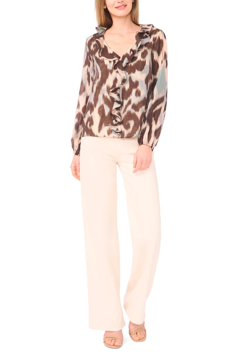 Ruffle Top, Alternate, color, MOCHA BROWN
