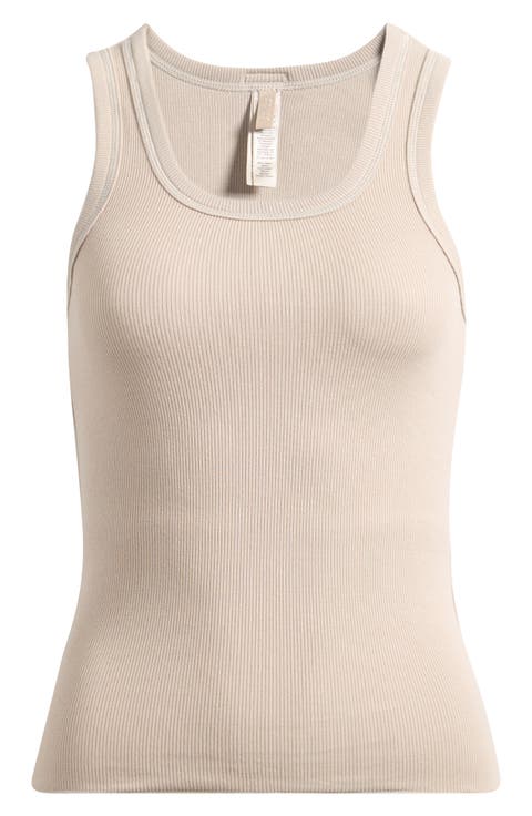 Cotton Rib Scoop Neck Tank