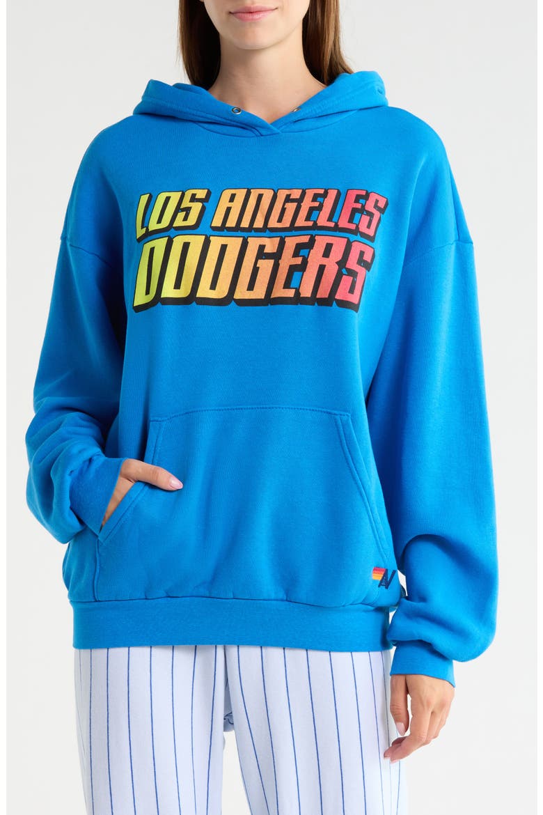 Los Angeles Dodgers Graphic Hoodie, Main, color, OCEAN