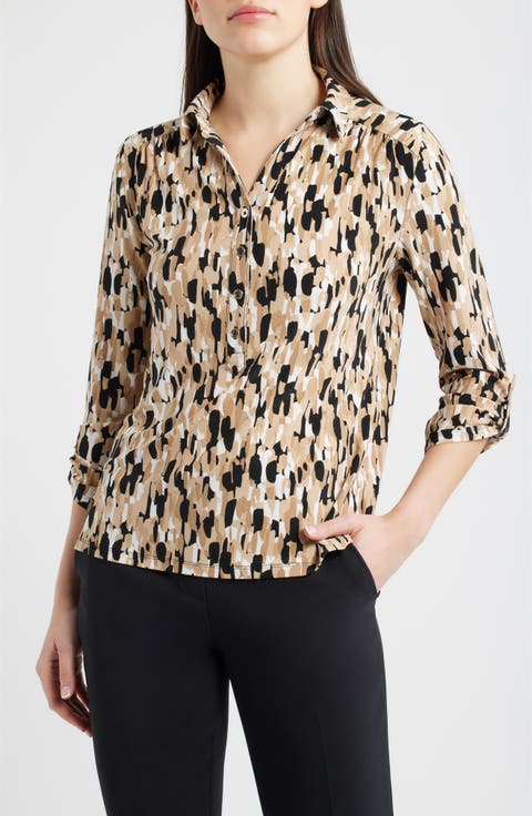 AK ANNE KLEIN Print Shirt (Regular & Petite)