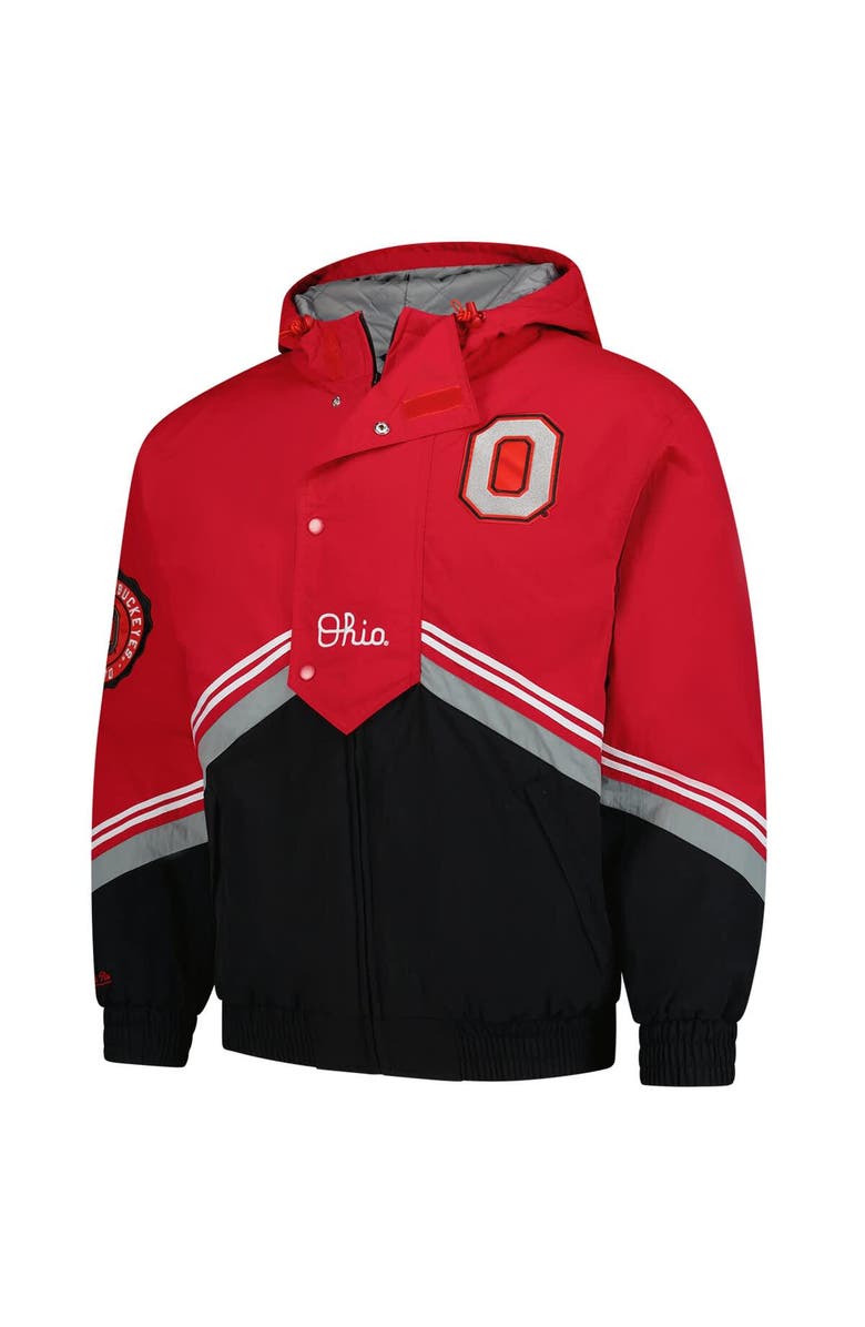 Mitchell & Ness Men's Mitchell & Ness Scarlet/Black Ohio State Buckeyes Throw It Back Retro Full-Zip Windbreaker Jacket, Alternate, color, Scarlet