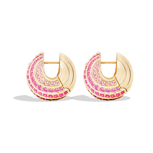 Campbell + Charlotte Revel Large Bead Huggie In Multi