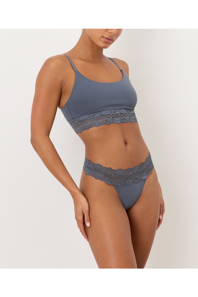 Lace Waist Thong 3-Pack Made With Organic Cotton, Alternate, color, Moonlit Haze