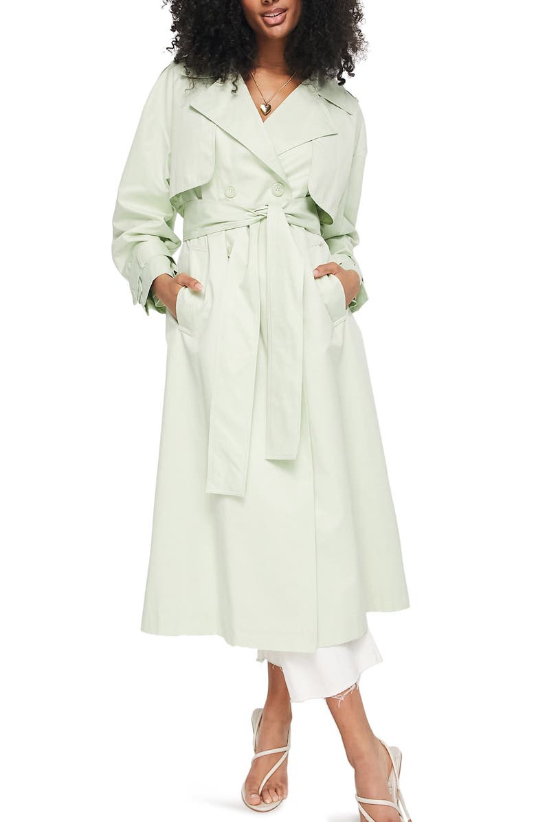 ASOS DESIGN Edition Longline Trench Coat, Main, color, 