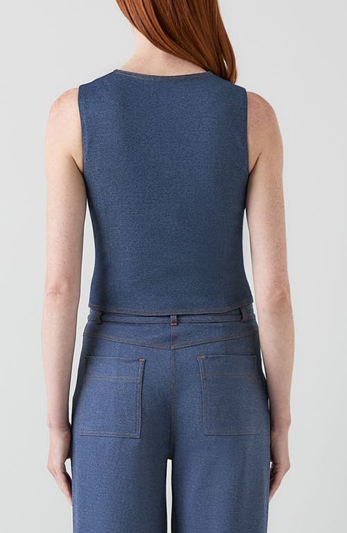Lk Bennett Freya Denim Vest In Blue