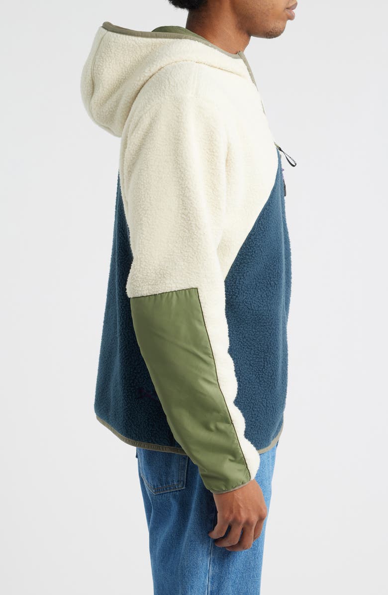 DARK SEAS Aliso Colorblock Fleece Zip Hoodie, Alternate, color, White/ Navy