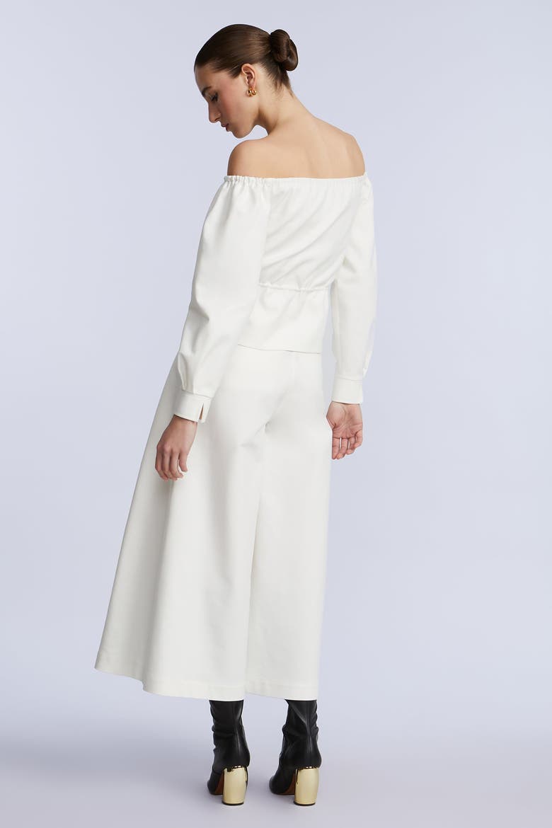 Off shoulder drawstring top, Alternate, color, Jasmine