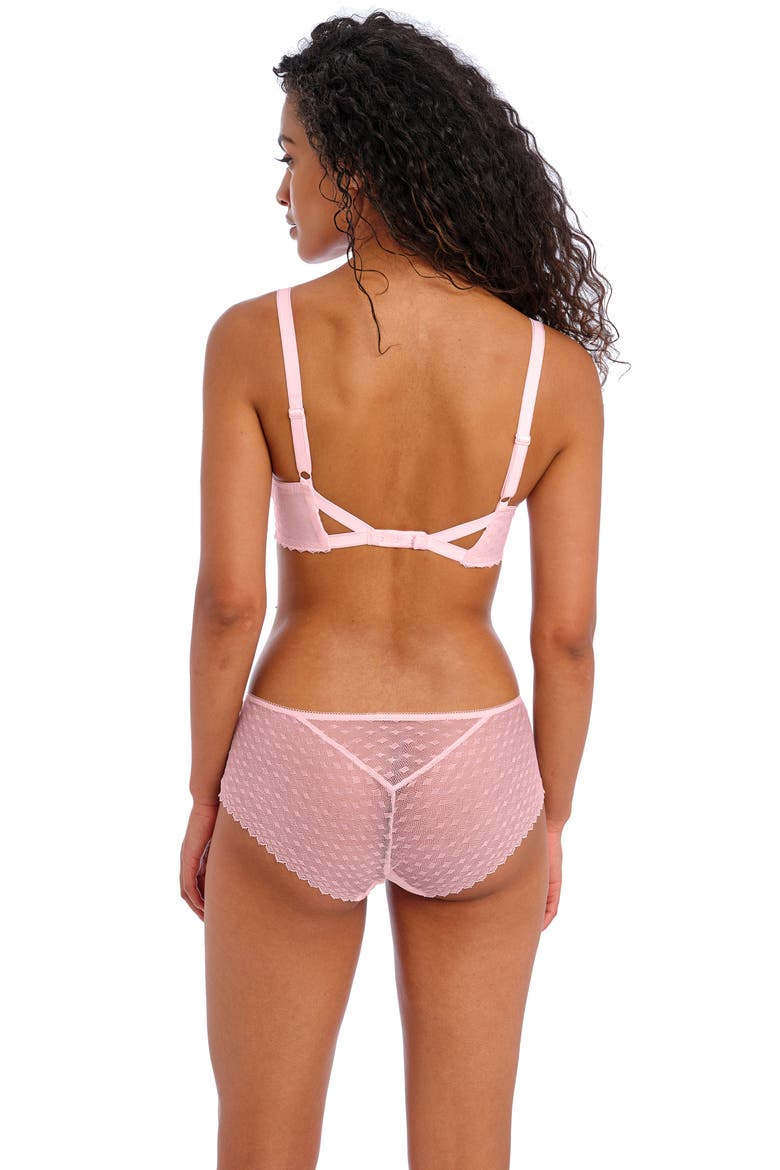 Signature Underwire Plunge Bra, Alternate, color, BARELY PINK