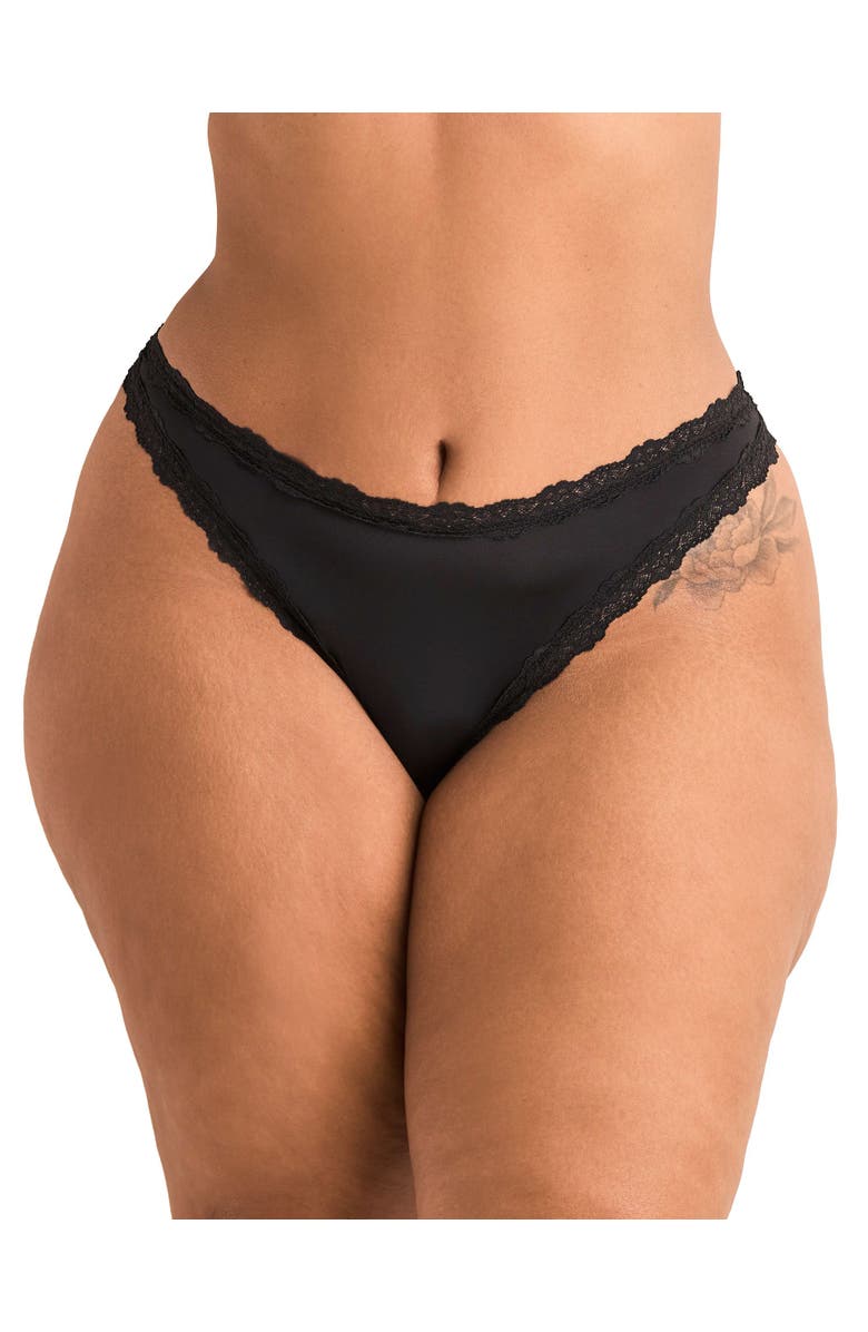 Adore Me Siena High Cut Panties, Main, color, Black