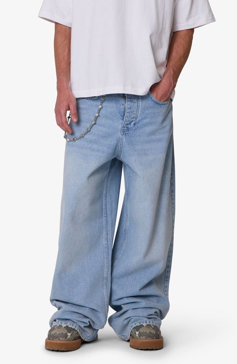 mnml Baggy Washed Rave Denim Jeans, Alternate, color,