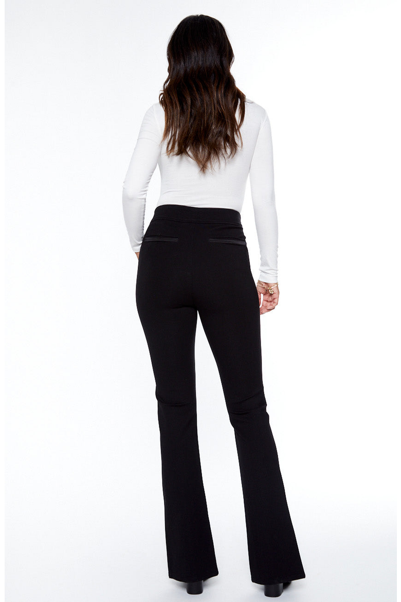 Ooh La La Ponte Bootcut Pants with Beading, Alternate, color, Black