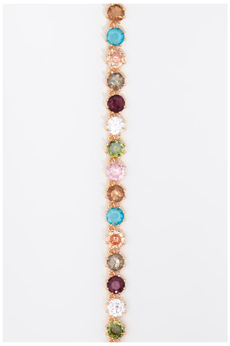 Chain Crystal Necklace, Alternate, color, GOLD