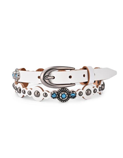Rosa Genuine Leather Embellished Vintage Inspired Belt