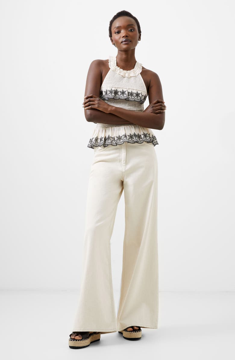 French Connection Felicity Embroidered Ruffle Tank Top, Alternate, color,