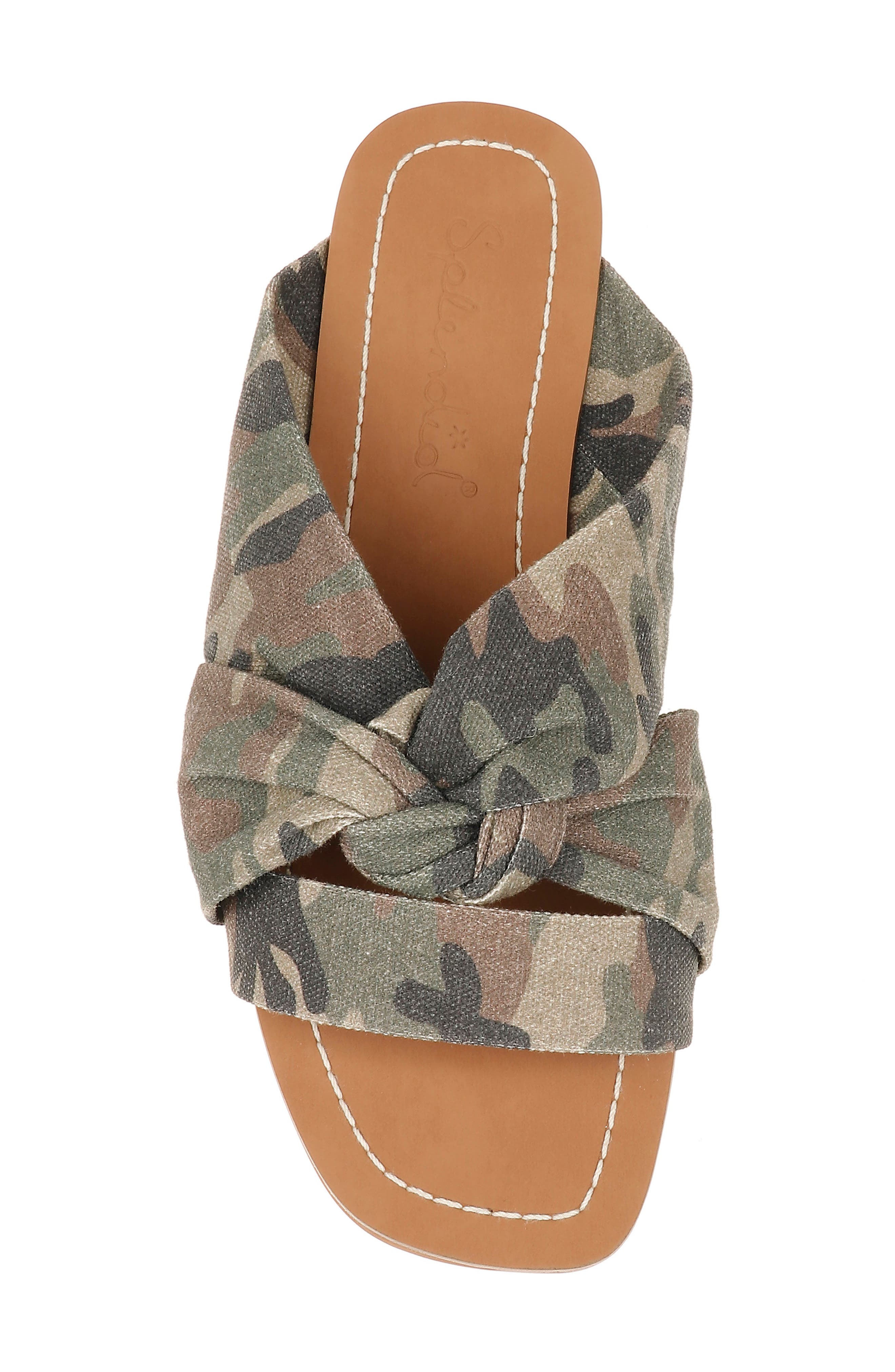 Alannis Slide Sandal, Alternate, color, CAMOUFLAGE FABRIC