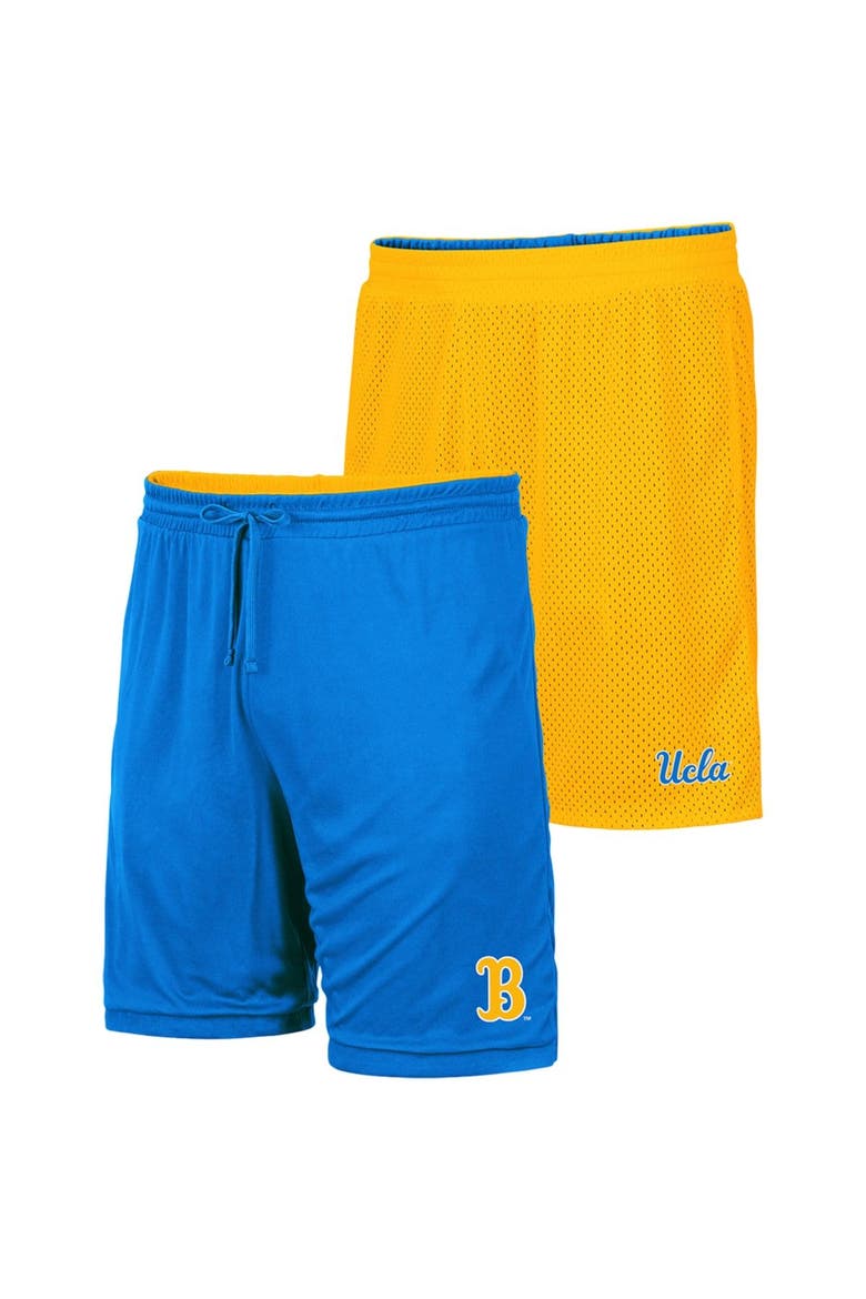 Men's Colosseum Gold/Light Blue UCLA Bruins Wiggum Reversible Shorts, Alternate, color, Gold