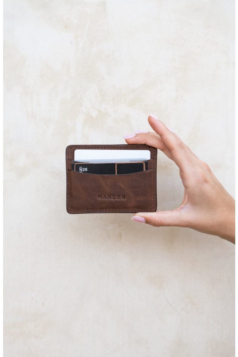 Leather Cardholder, Alternate, color, Saddle (dark)