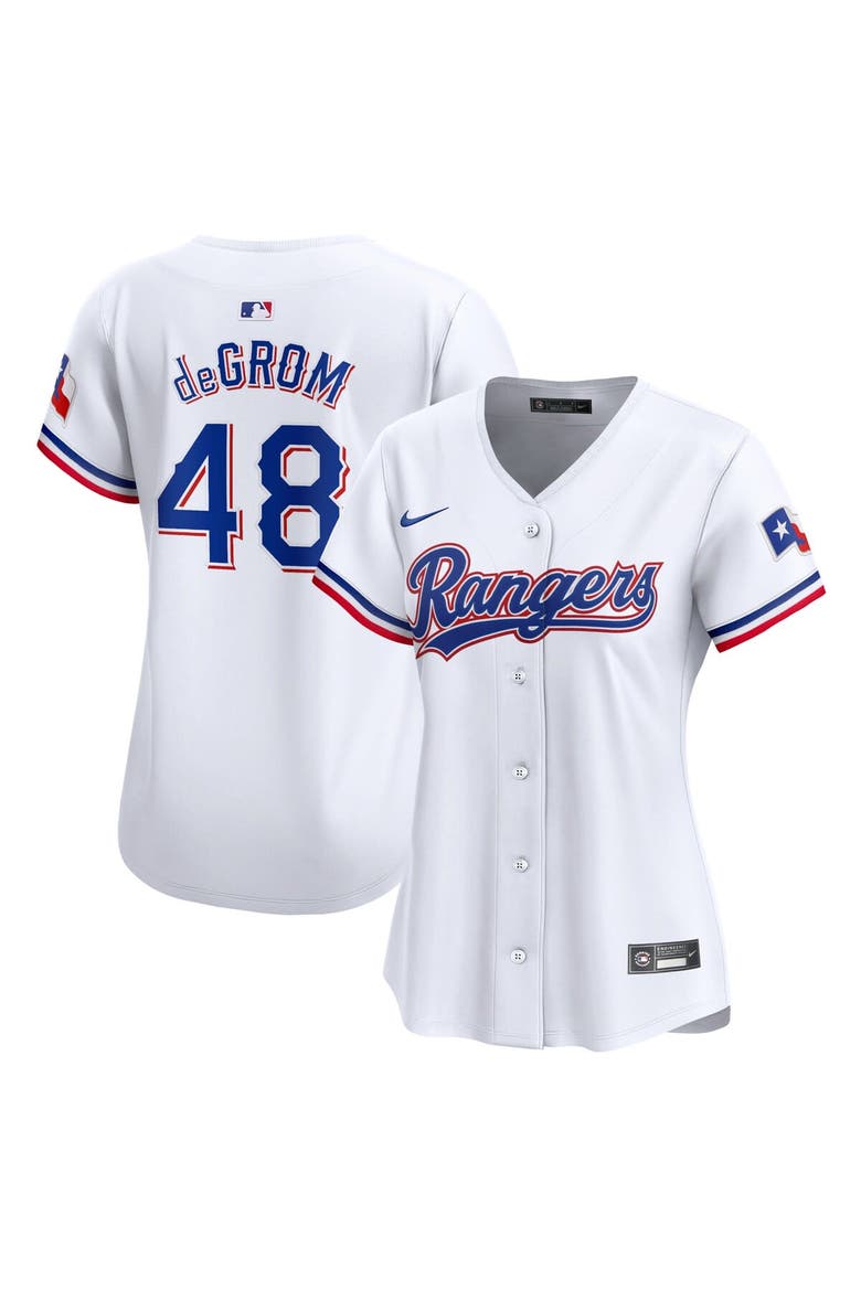 Women's Nike Jacob deGrom White Texas Rangers Home Limited Player Jersey, Main, color, White