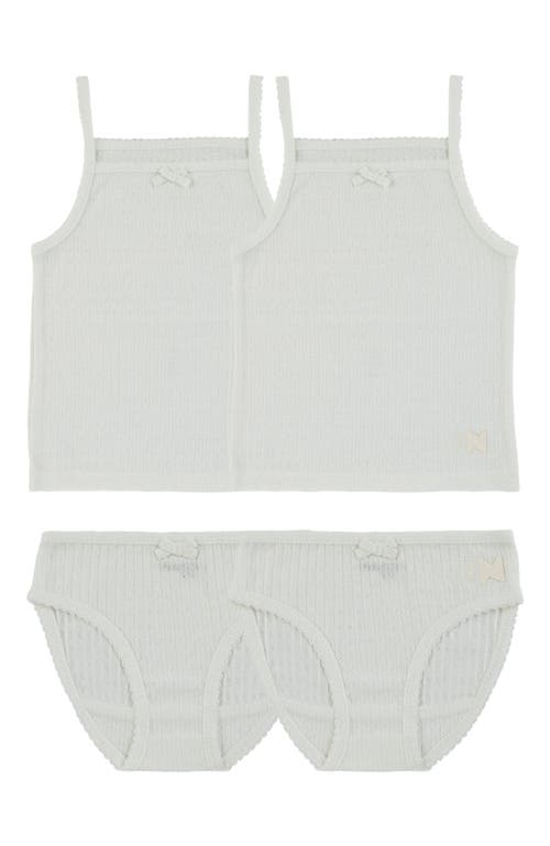 Noggiwear Pointelle Loungewear Set In Ivory