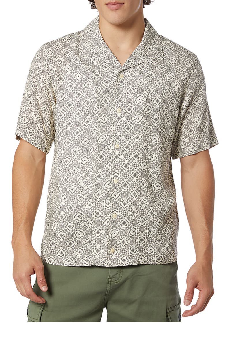 Ezekiel Brisbane Camp Short Sleeve Woven Shirt, Main, color, Bone