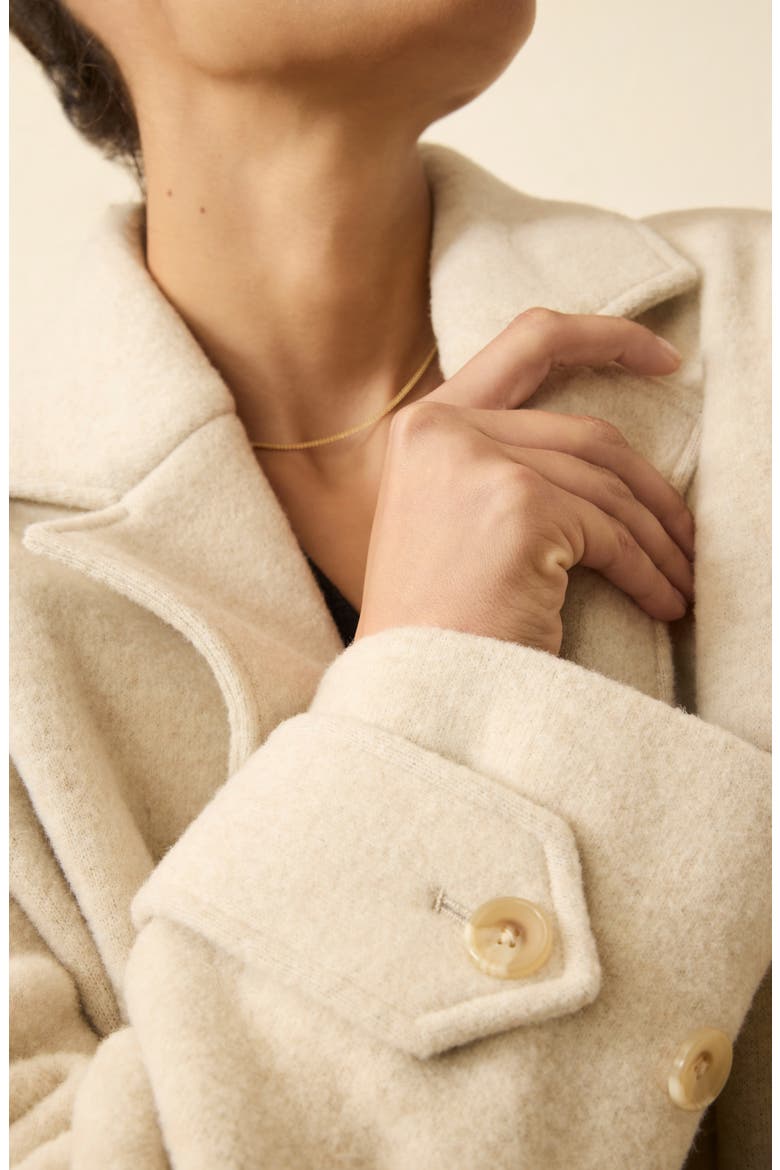 Atlantic Wool Blend Knit Coat, Alternate, color, OAT MELANGE