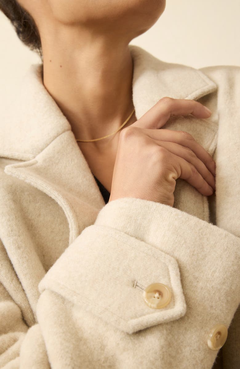 Faherty Atlantic Wool Blend Knit Coat, Alternate, color, Oat Melange