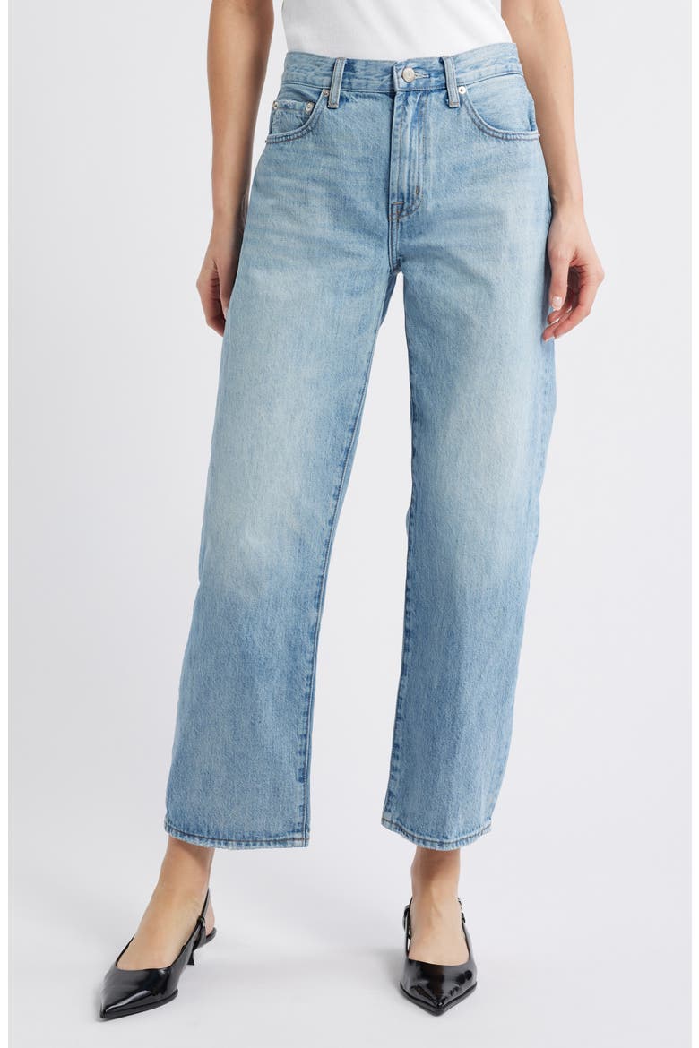Lexi Distressed Crop Barrel Jeans, Main, color, BOWIE