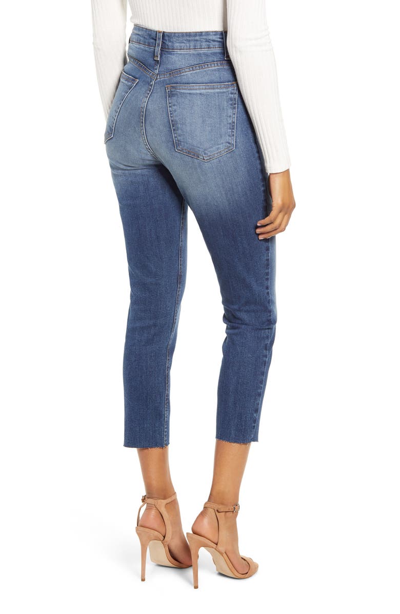 STS Blue Alicia Button Fly High Waist Crop Mom Jeans, Alternate, color, 